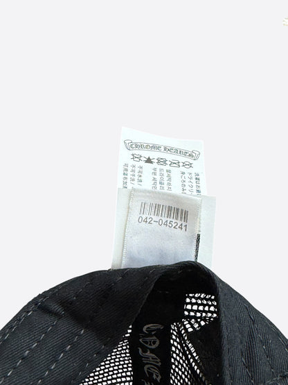 Chrome Hearts Black & White Ponyhair Triple Cross Patch Hat