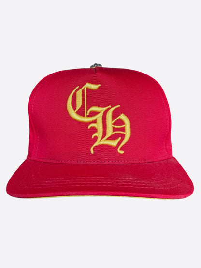 Chrome Hearts Red & Yellow CH Logo Hat
