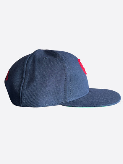 Chrome Hearts Navy & Red CH Logo Hat
