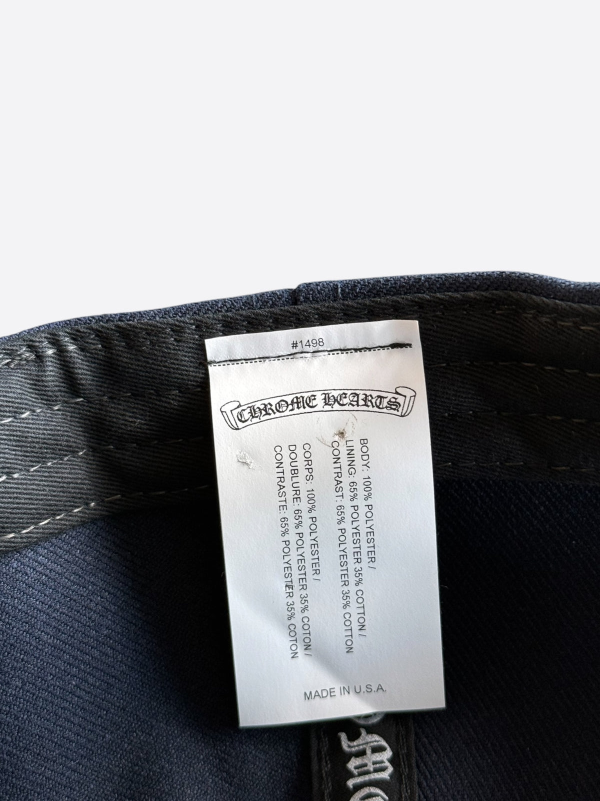 Chrome Hearts Navy & Red CH Logo Hat