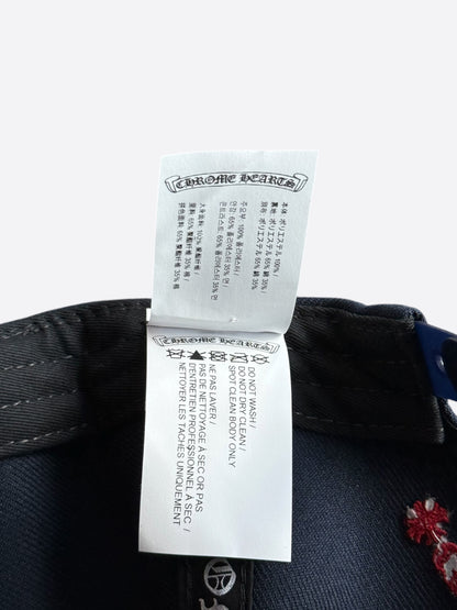 Chrome Hearts Navy & Red CH Logo Hat
