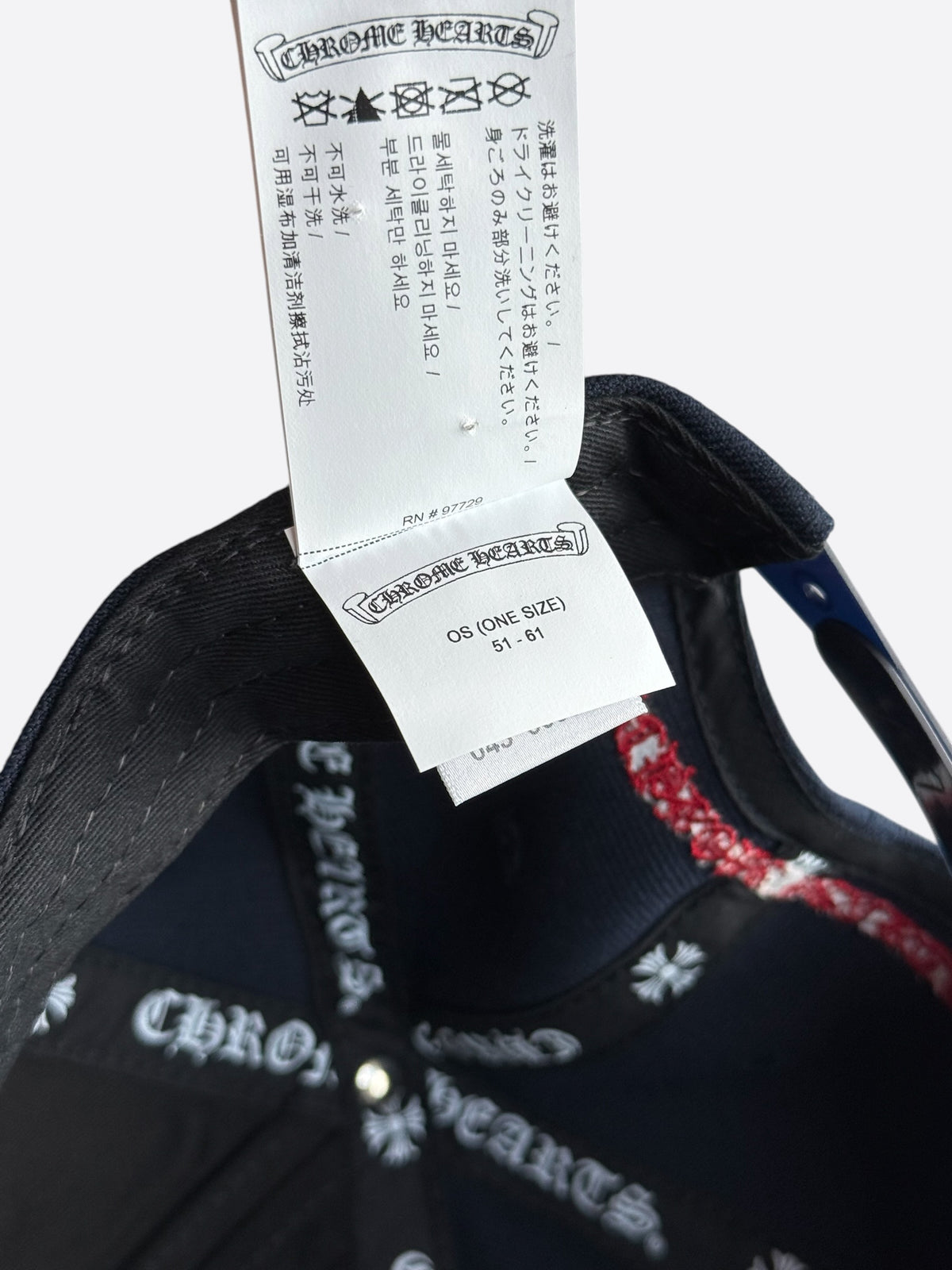 Chrome Hearts Navy & Red CH Logo Hat