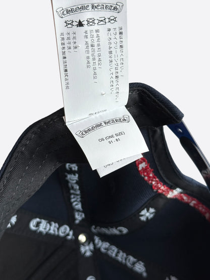 Chrome Hearts Navy & Red CH Logo Hat