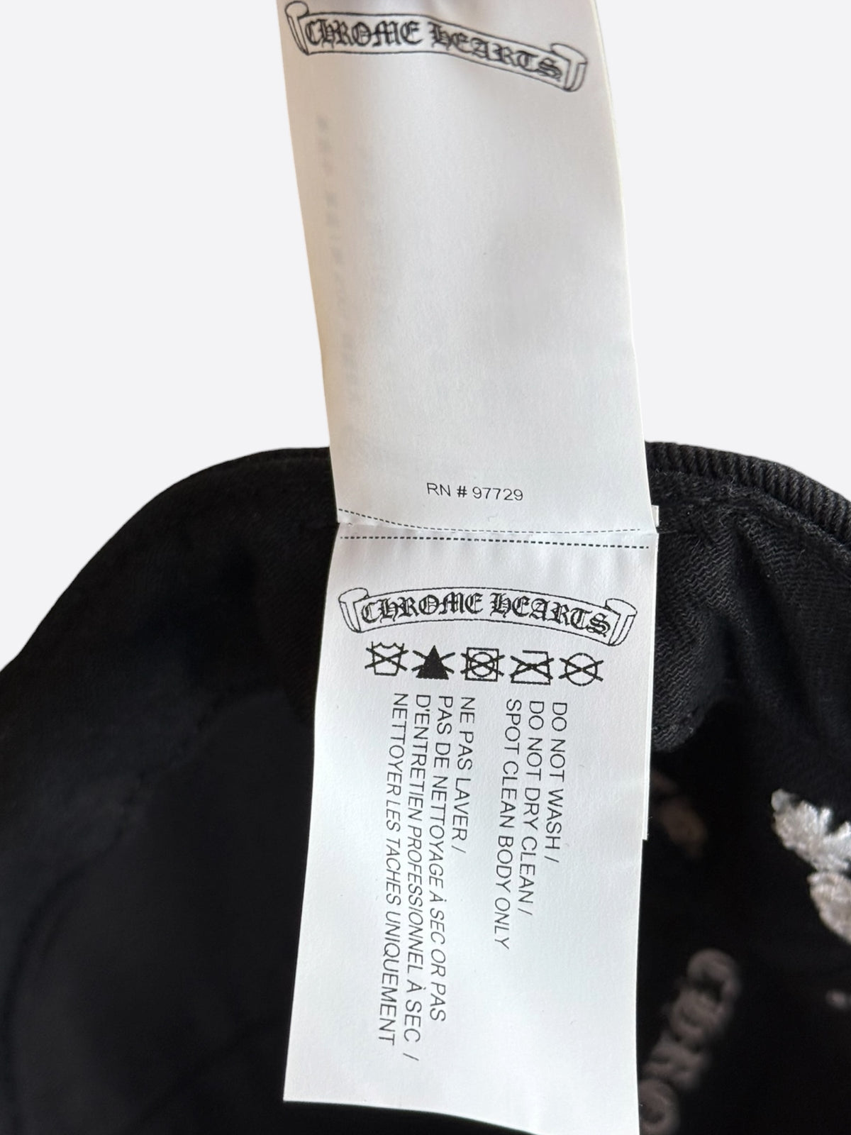 Chrome Hearts Matty Boy Black Embroidered Chomper Hat