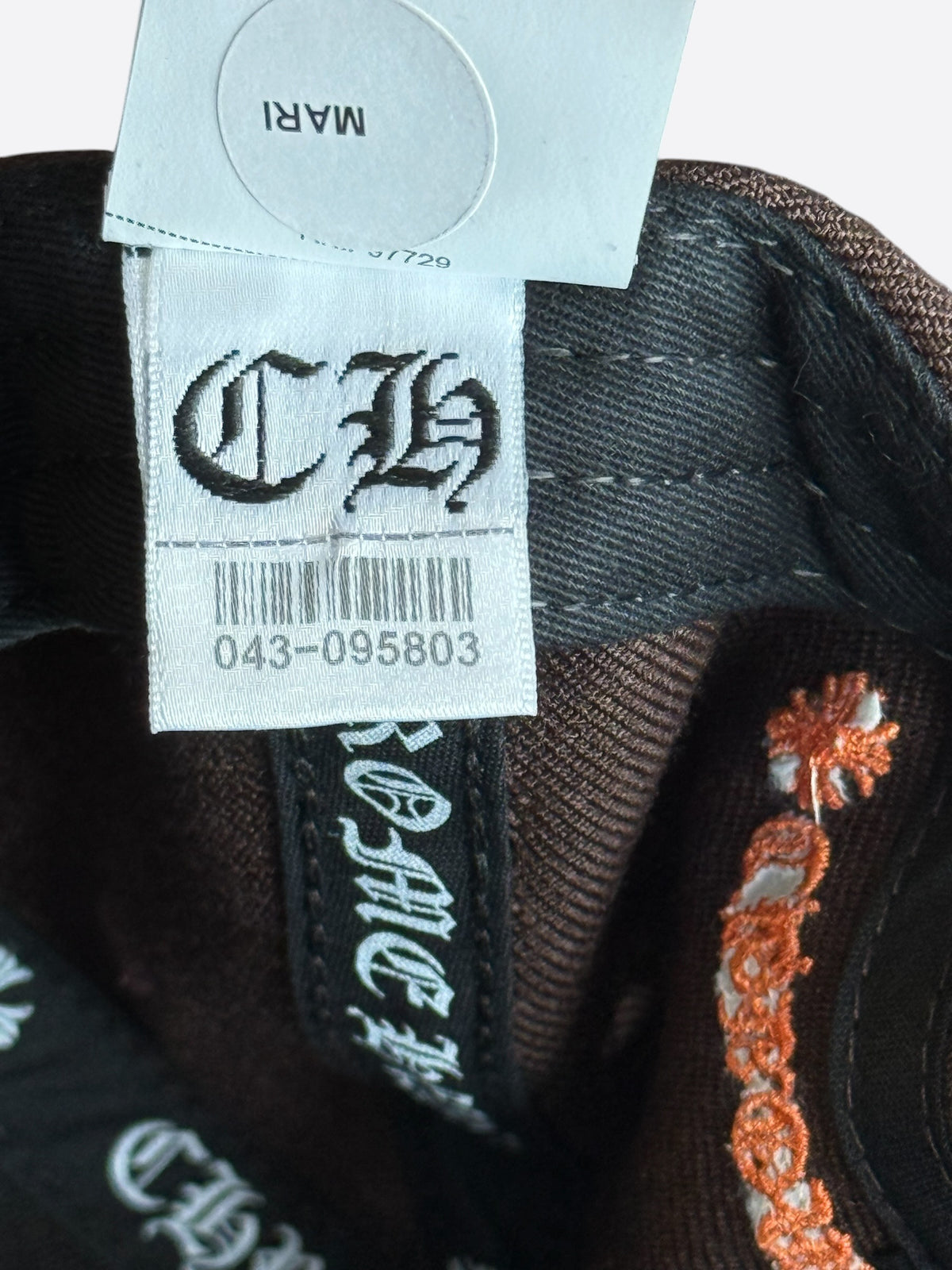 Chrome Hearts Brown & Orange Embroidered CH Logo Hat