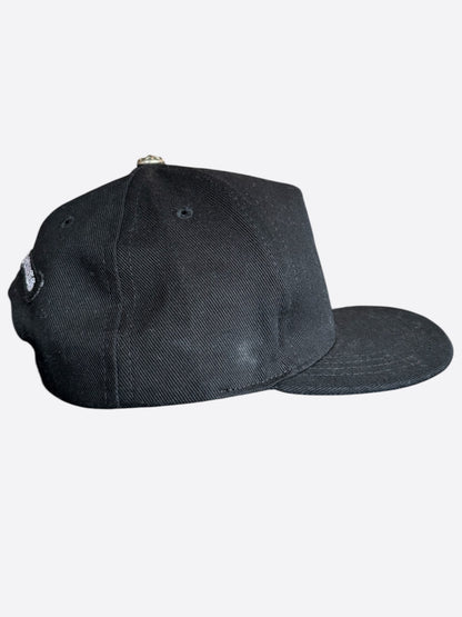 Chrome Hearts Black & White Embroidered Triple Cross RS3 Trucker Hat