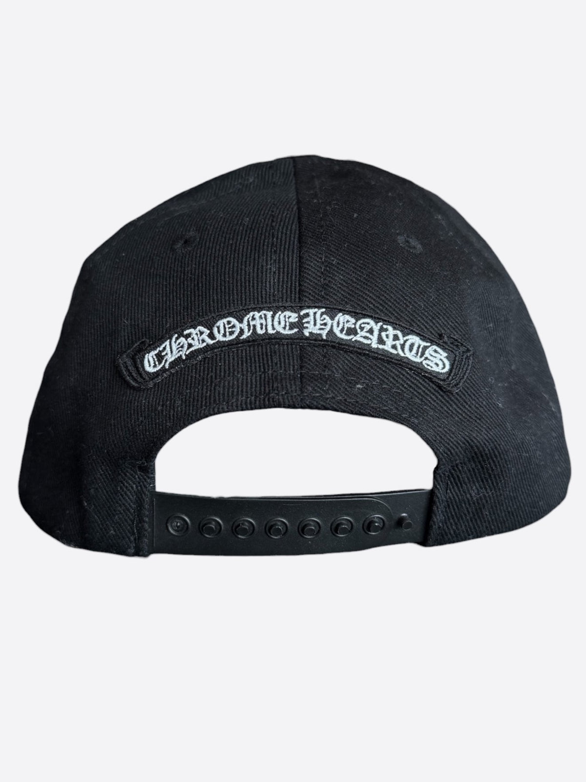 Chrome Hearts Black & White Embroidered Triple Cross RS3 Trucker Hat