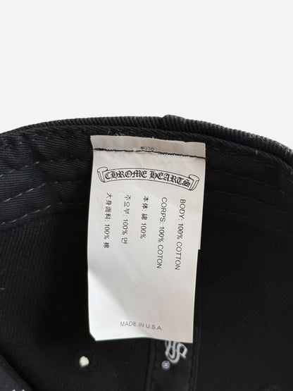 Chrome Hearts Black & White Embroidered Triple Cross RS3 Trucker Hat