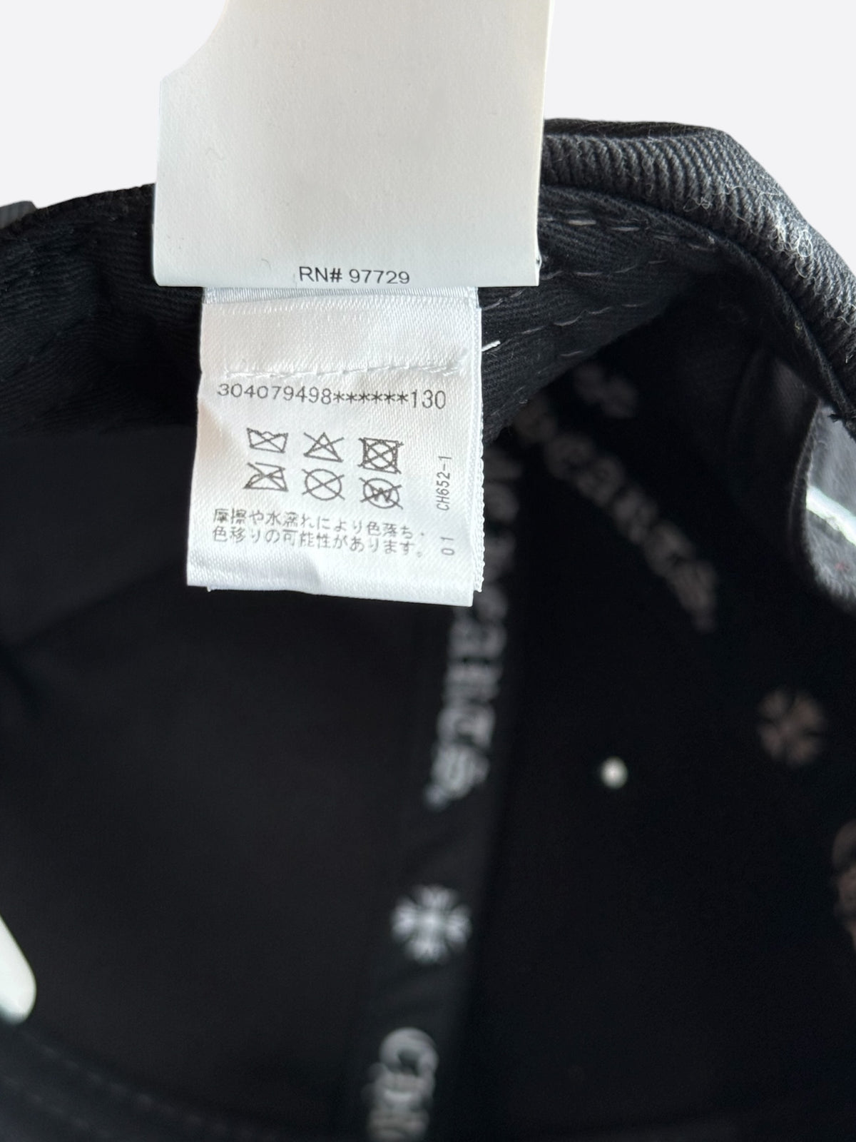 Chrome Hearts Black & White Embroidered Triple Cross RS3 Trucker Hat