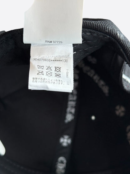 Chrome Hearts Black & White Embroidered Triple Cross RS3 Trucker Hat