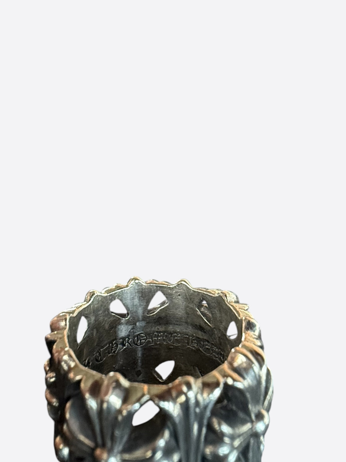 Chrome Hearts Silver Cemetery Cross Ring