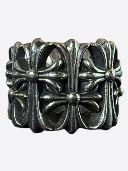 Chrome Hearts Silver Cemetery Cross Ring