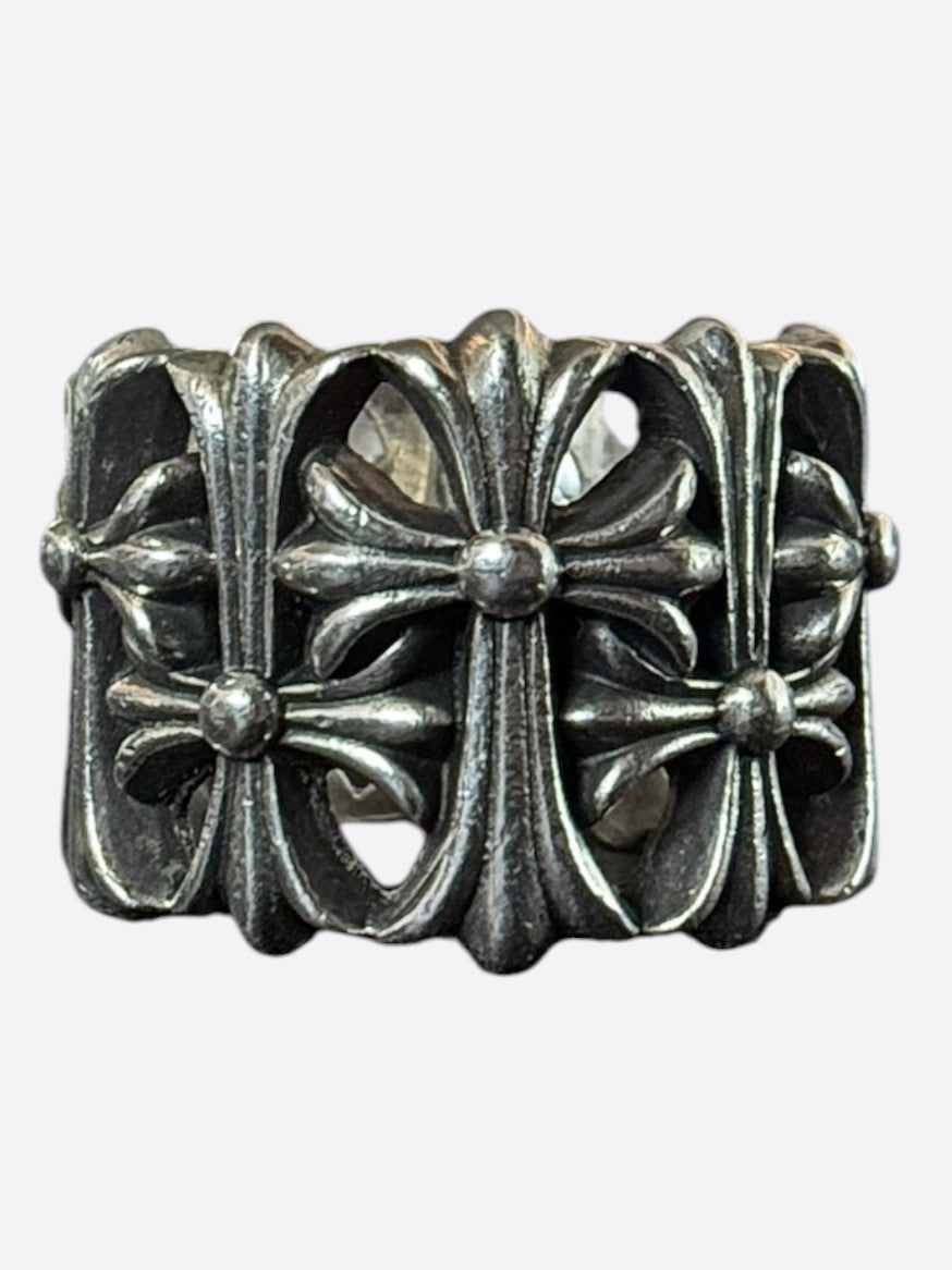 Chrome Hearts Silver Cemetery Cross Ring