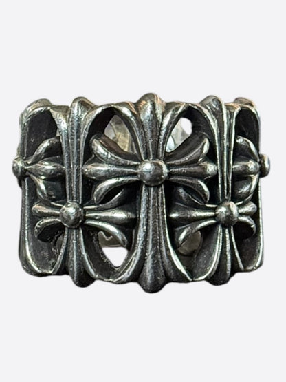 Chrome Hearts Silver Cemetery Cross Ring