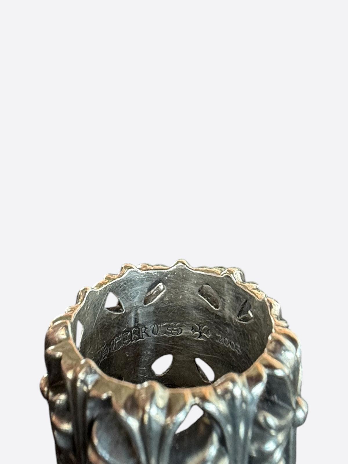Chrome Hearts Silver Cemetery Cross Ring