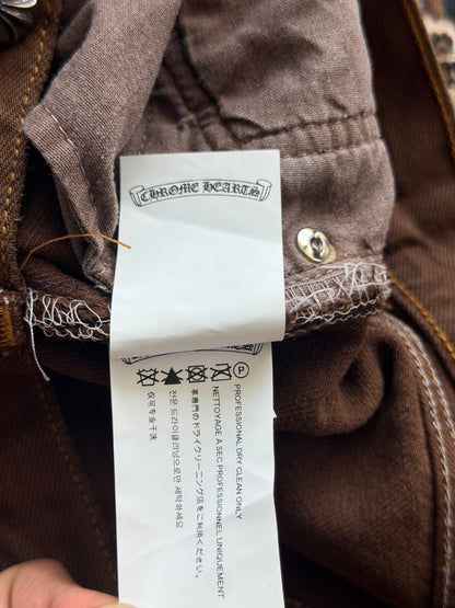 Chrome Hearts Levis Brown NYFW Cross Patch Jeans