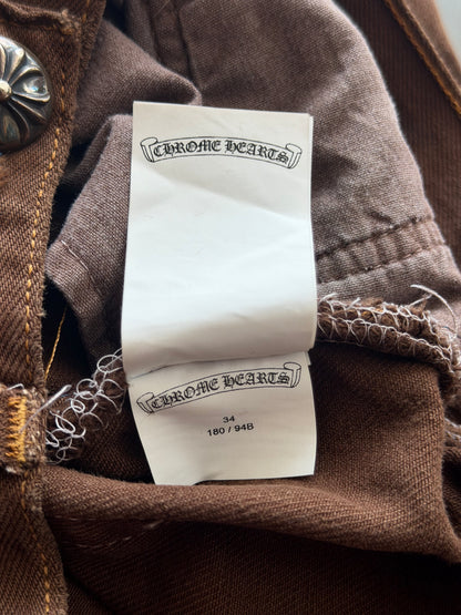 Chrome Hearts Levis Brown NYFW Cross Patch Jeans