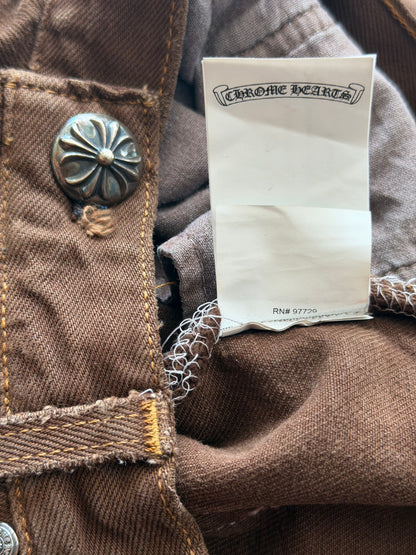 Chrome Hearts Levis Brown NYFW Cross Patch Jeans