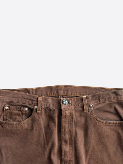 Chrome Hearts Levis Brown NYFW Cross Patch Jeans