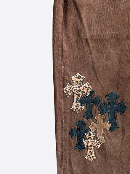 Chrome Hearts Levis Brown NYFW Cross Patch Jeans