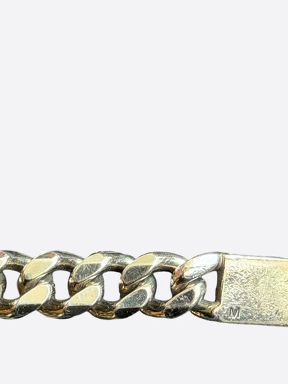 Dior Silver Oblique Cuban Bracelet