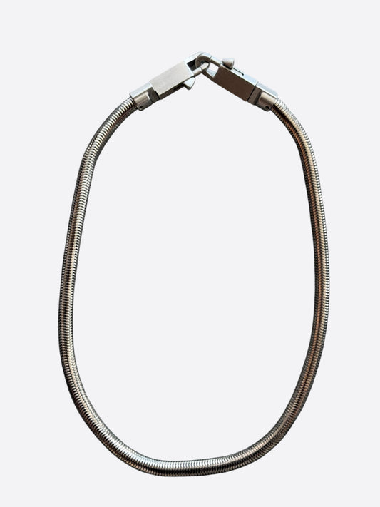 Rick Owens Palladium Temple Snake Necklace