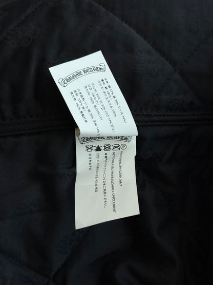 Chrome Hearts Black Quilted Work Dog Jacket