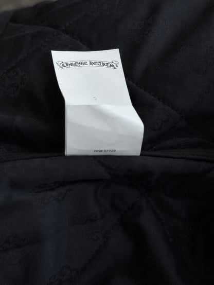 Chrome Hearts Black Quilted Work Dog Jacket