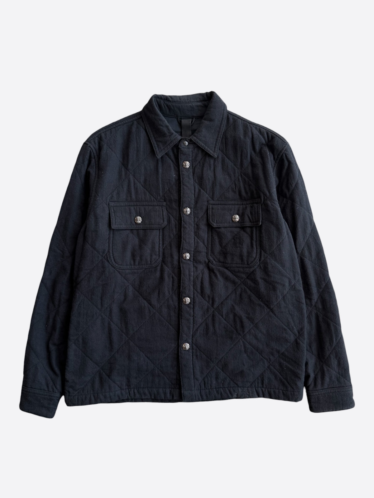 Chrome Hearts Black Quilted Work Dog Jacket