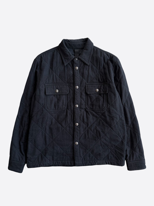 Chrome Hearts Black Quilted Work Dog Jacket