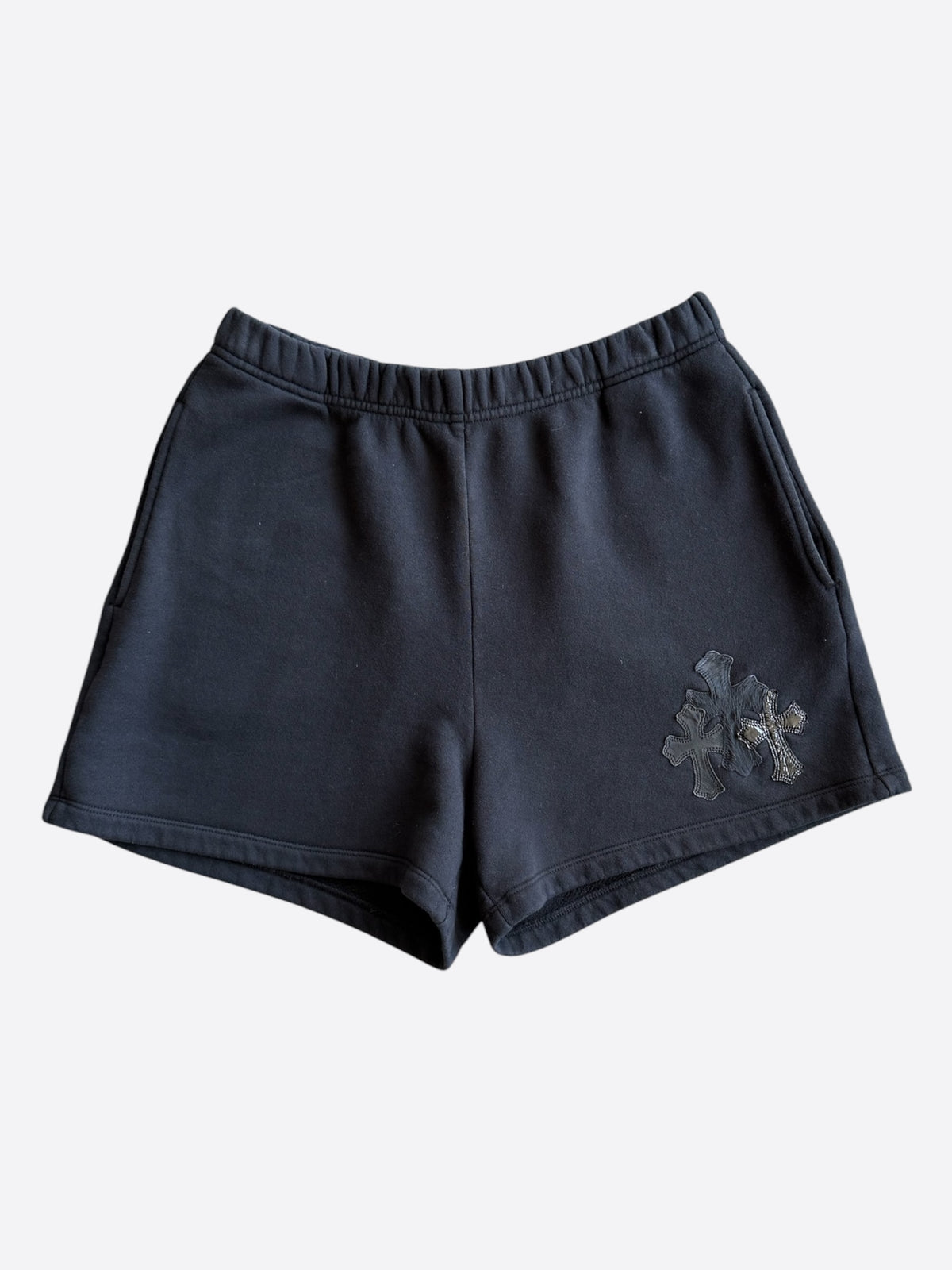 Chrome Hearts Black Triple Cross Patch Women's Shorts