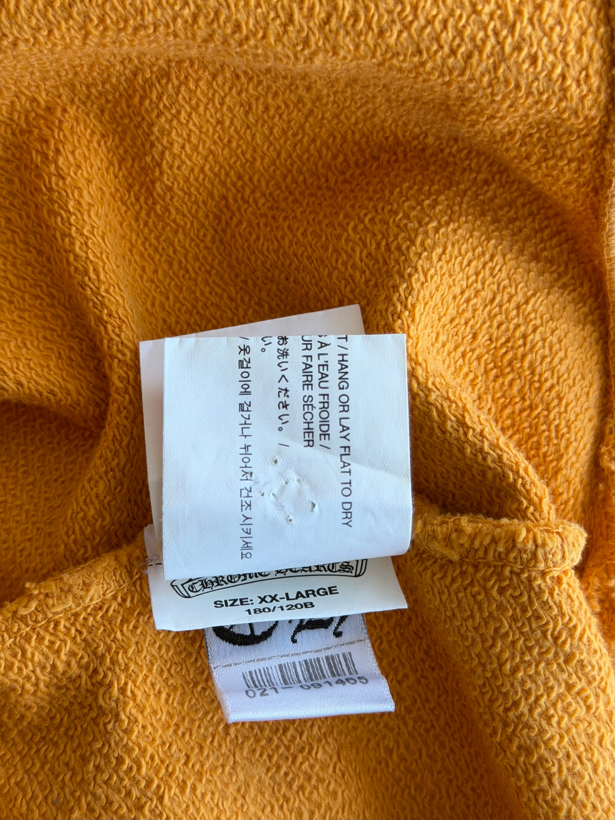 Chrome Hearts Yellow & Black Script Logo Hoodie