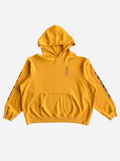 Chrome Hearts Yellow & Black Script Logo Hoodie
