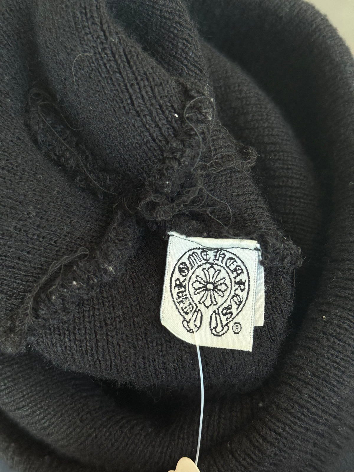 Chrome Hearts Kyosuke Himuro Black & White Embroidered Logo Beanie