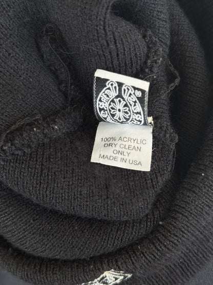 Chrome Hearts Kyosuke Himuro Black & White Embroidered Logo Beanie