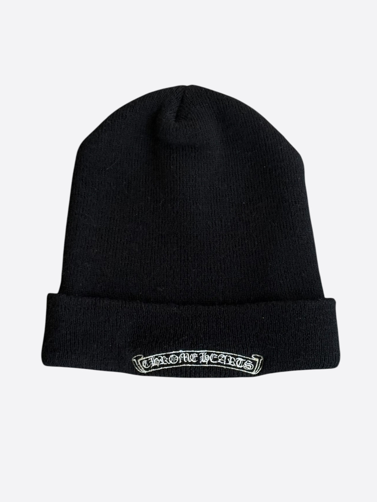 Chrome Hearts Kyosuke Himuro Black & White Embroidered Logo Beanie
