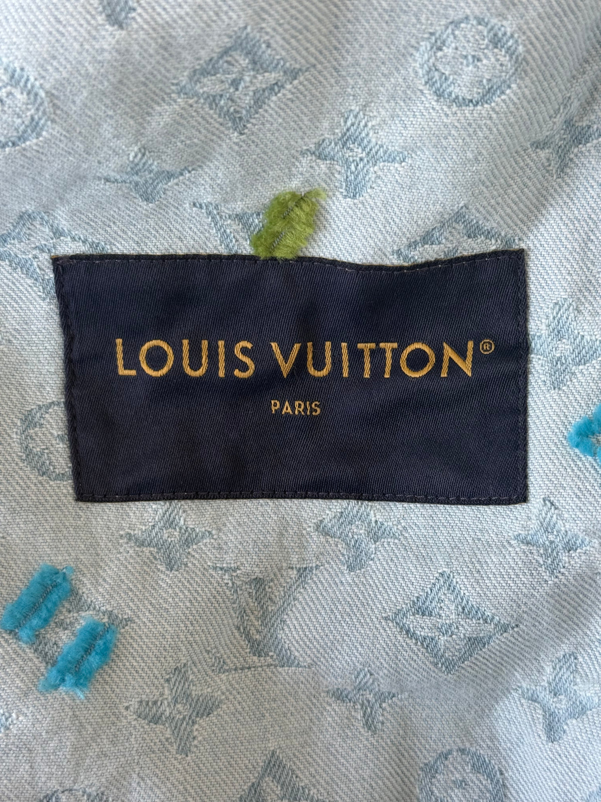 Louis Vuitton Tyler The Creator Blue & White Monogram Denim Jacket