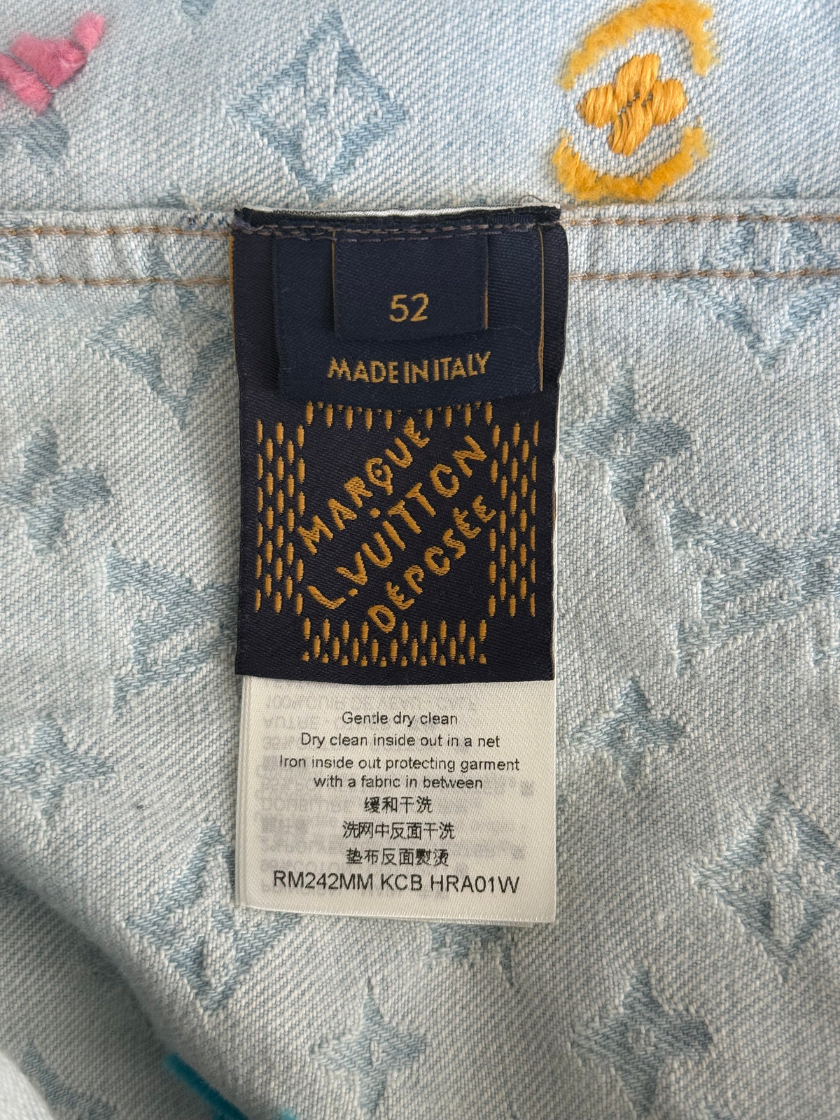 Louis Vuitton Tyler The Creator Blue & White Monogram Denim Jacket