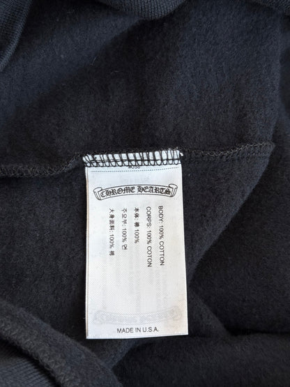 Chrome Hearts Black & Grey Cannes Exclusive Horseshoe Logo Hoodie