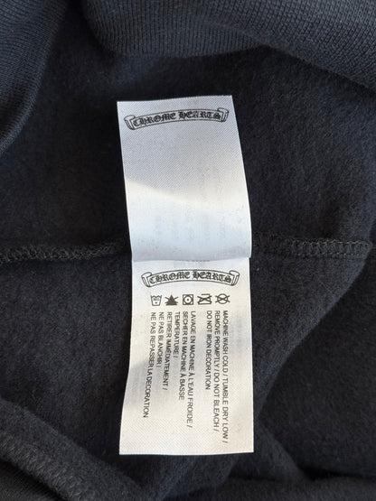Chrome Hearts Black & Grey Cannes Exclusive Horseshoe Logo Hoodie