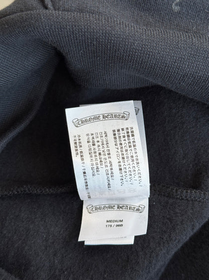 Chrome Hearts Black & Grey Cannes Exclusive Horseshoe Logo Hoodie