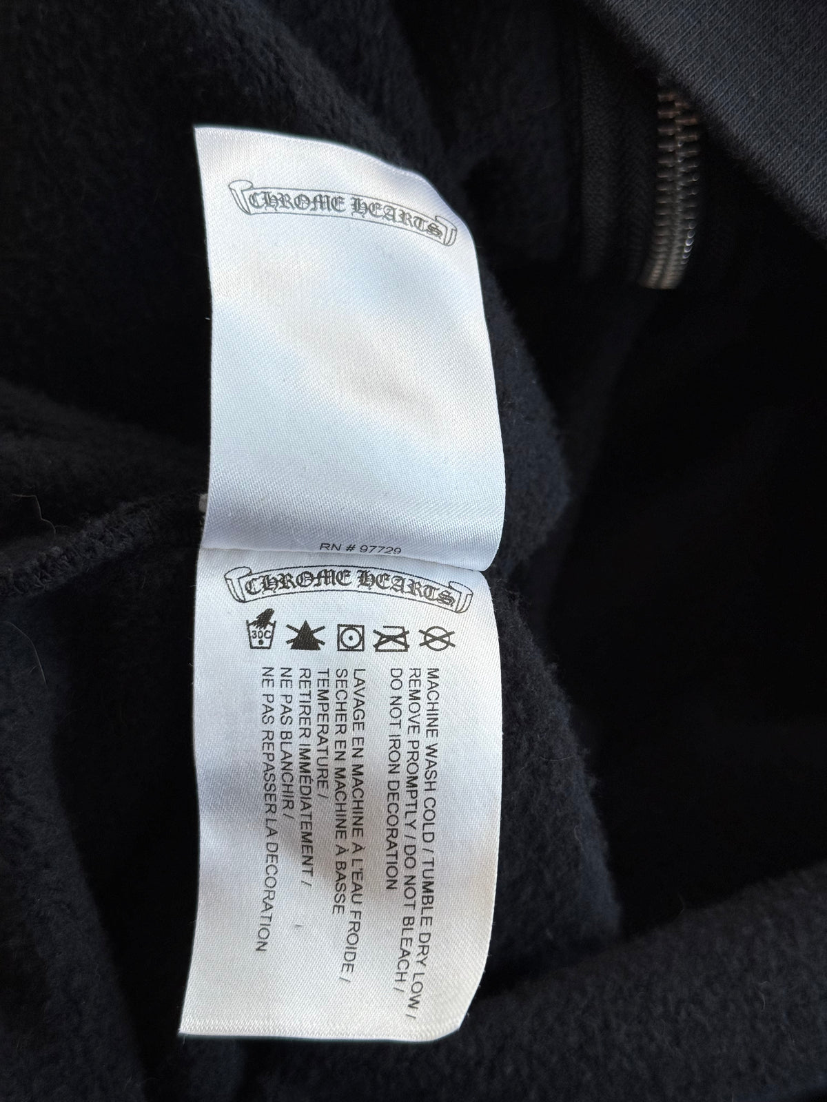Chrome Hearts Black, Red & White Foti Graphic Zip Up Hoodie