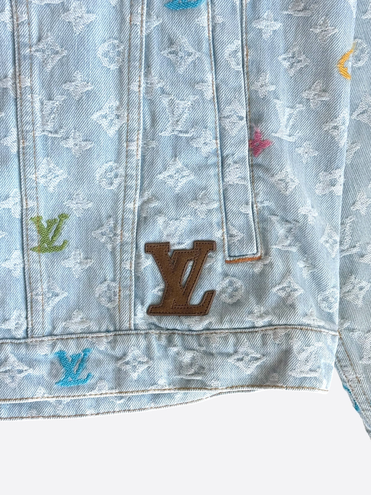 Louis Vuitton Tyler The Creator Blue & White Monogram Denim Jacket