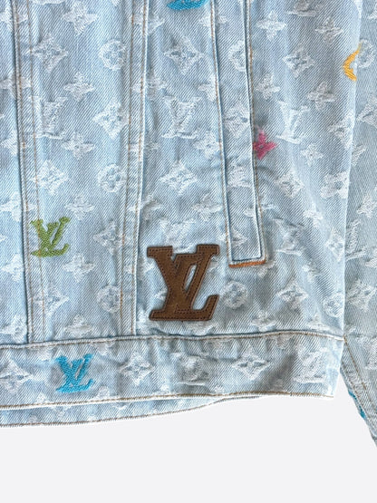 Louis Vuitton Tyler The Creator Blue & White Monogram Denim Jacket