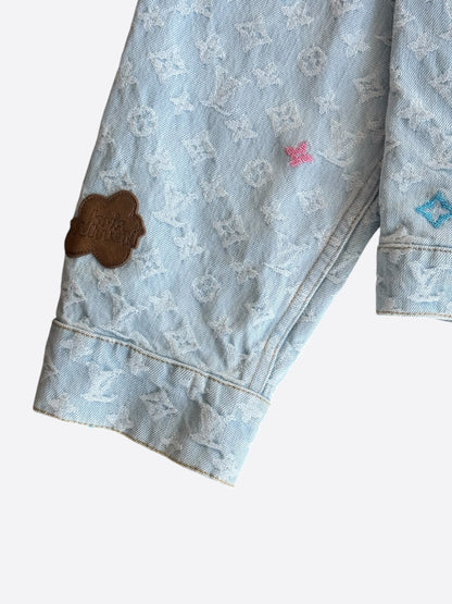 Louis Vuitton Tyler The Creator Blue & White Monogram Denim Jacket
