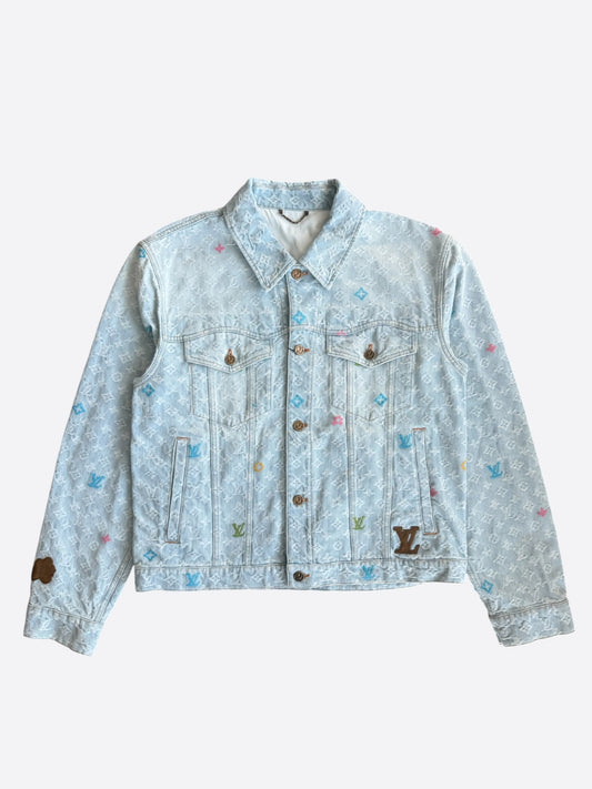 Louis Vuitton Tyler The Creator Blue & White Monogram Denim Jacket