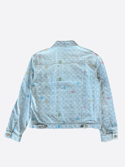 Louis Vuitton Tyler The Creator Blue & White Monogram Denim Jacket