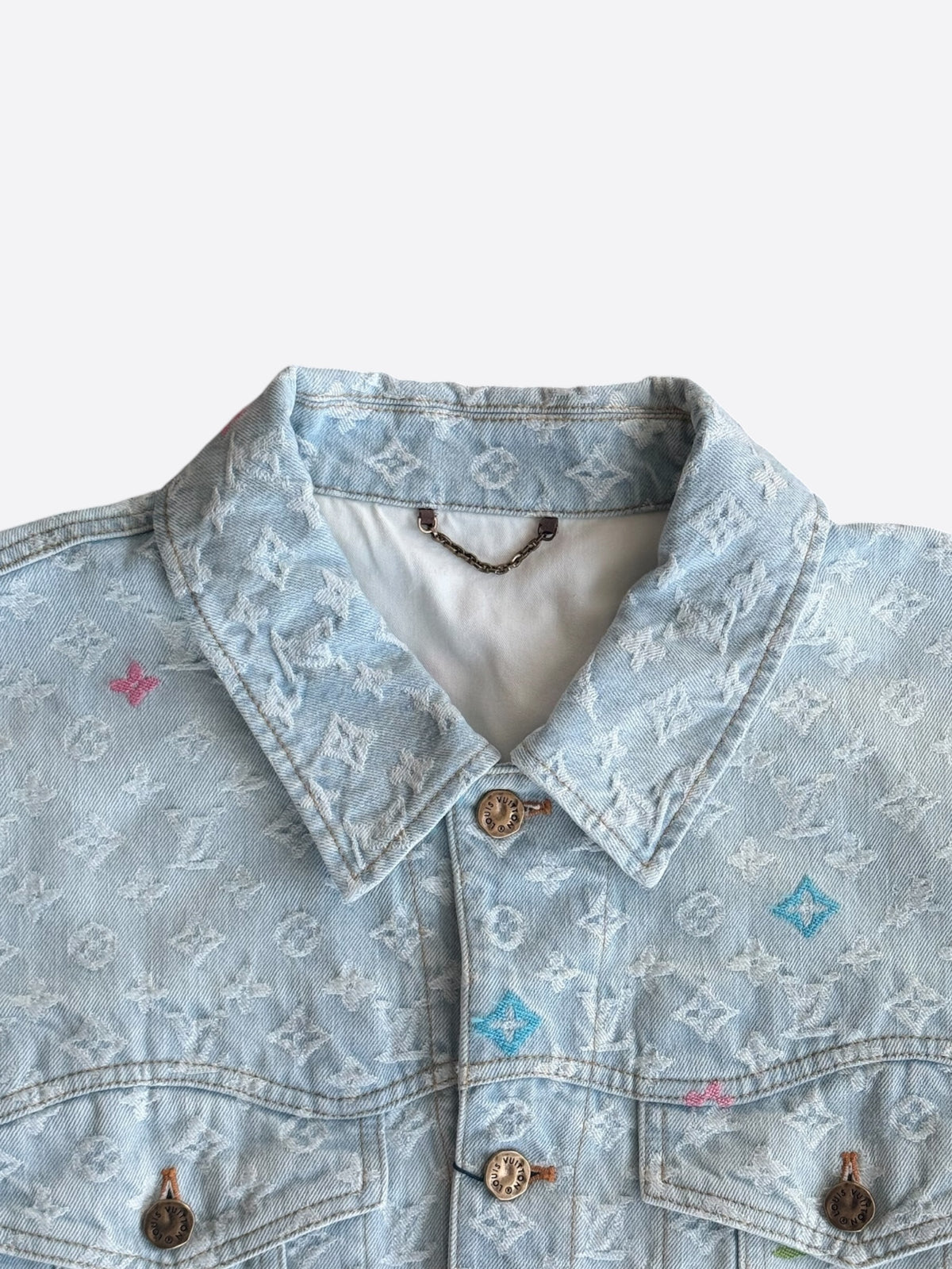 Louis Vuitton Tyler The Creator Blue & White Monogram Denim Jacket