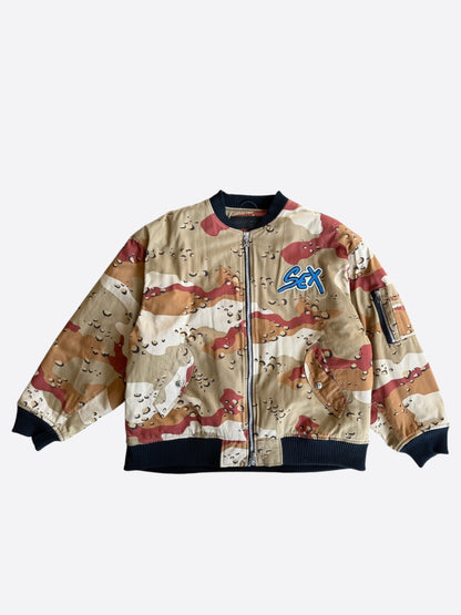 Chrome Hearts Desert Camouflage Sex Records Bomber Jacket