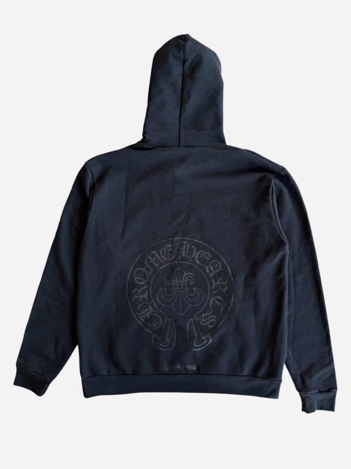 Chrome Hearts Black & Grey Cannes Exclusive Horseshoe Logo Hoodie
